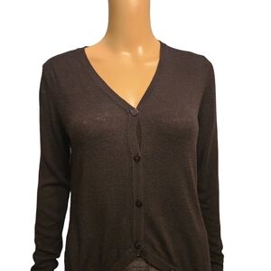 Halston Black Button Down Sweater Size XS